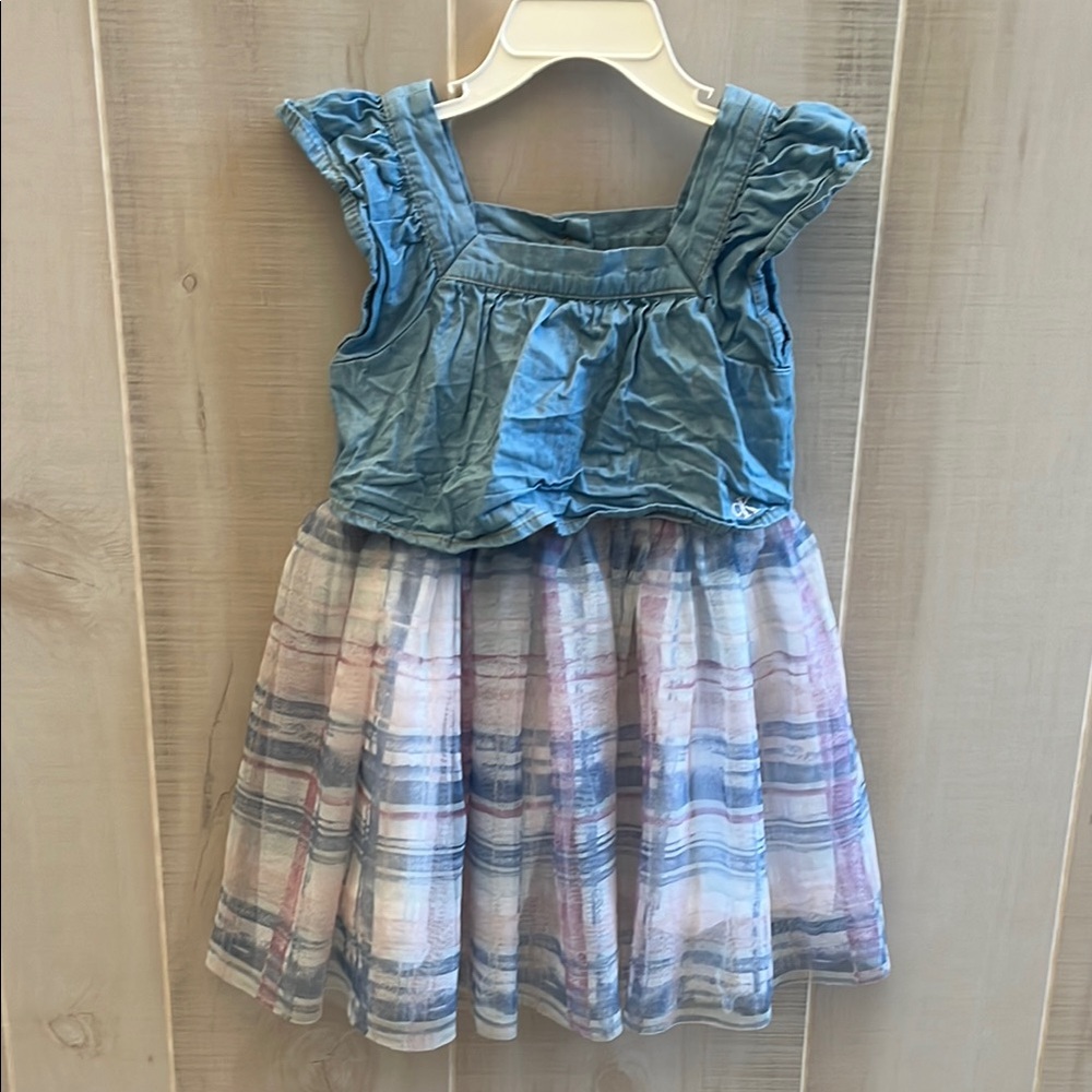 Calvin Klein Blue Ruffled Tiered Sundress Kids size 3T